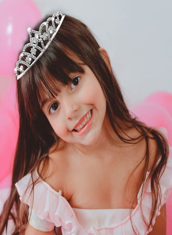Siutaga 6 Pieces Princess Crowns for Little Girls Rhinestone Queen Crowns Bouquets Bling Tiara Headband Silver Hair Jewelry Accessories for Women Senior Birthday Wedding Prom Bridal Valentine Party Decor - Image 4